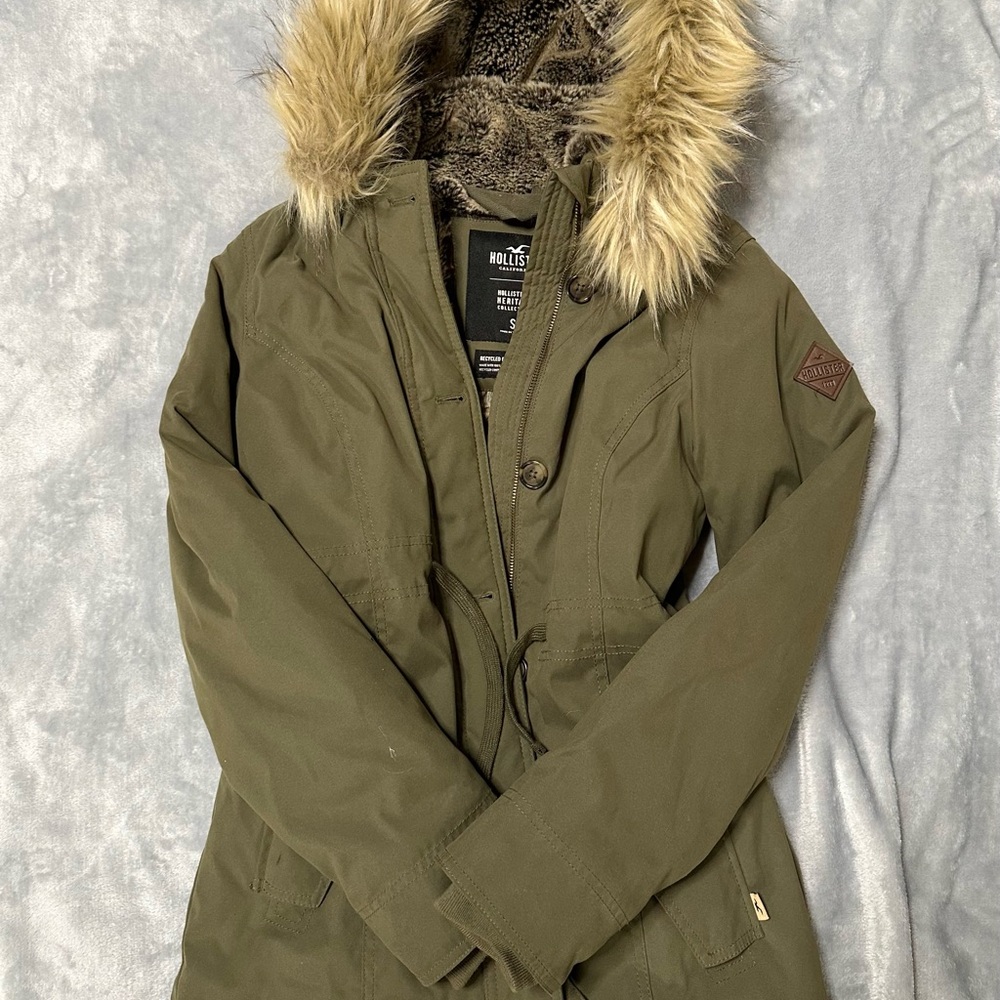 Hollister Women's Olive Parka Coat